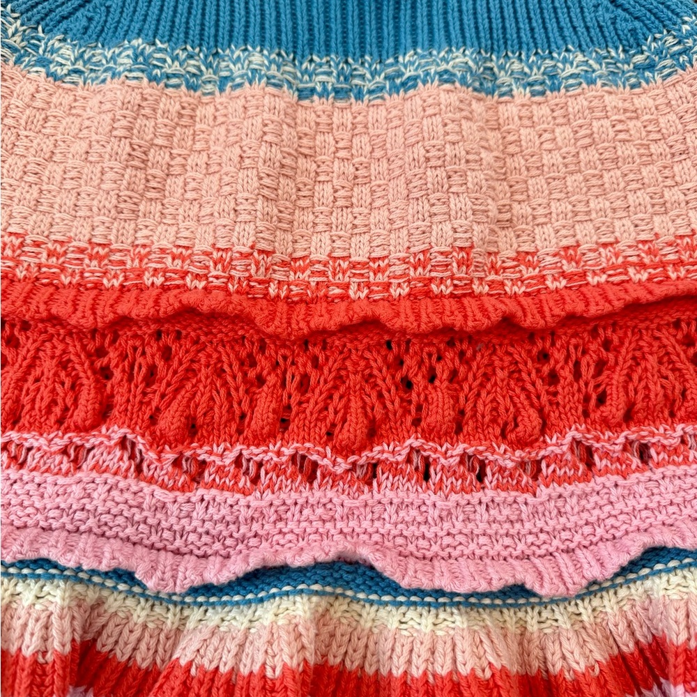 ENTRO NWT Multi-Color Ruffled Knit Tank - Picture 2 of 5